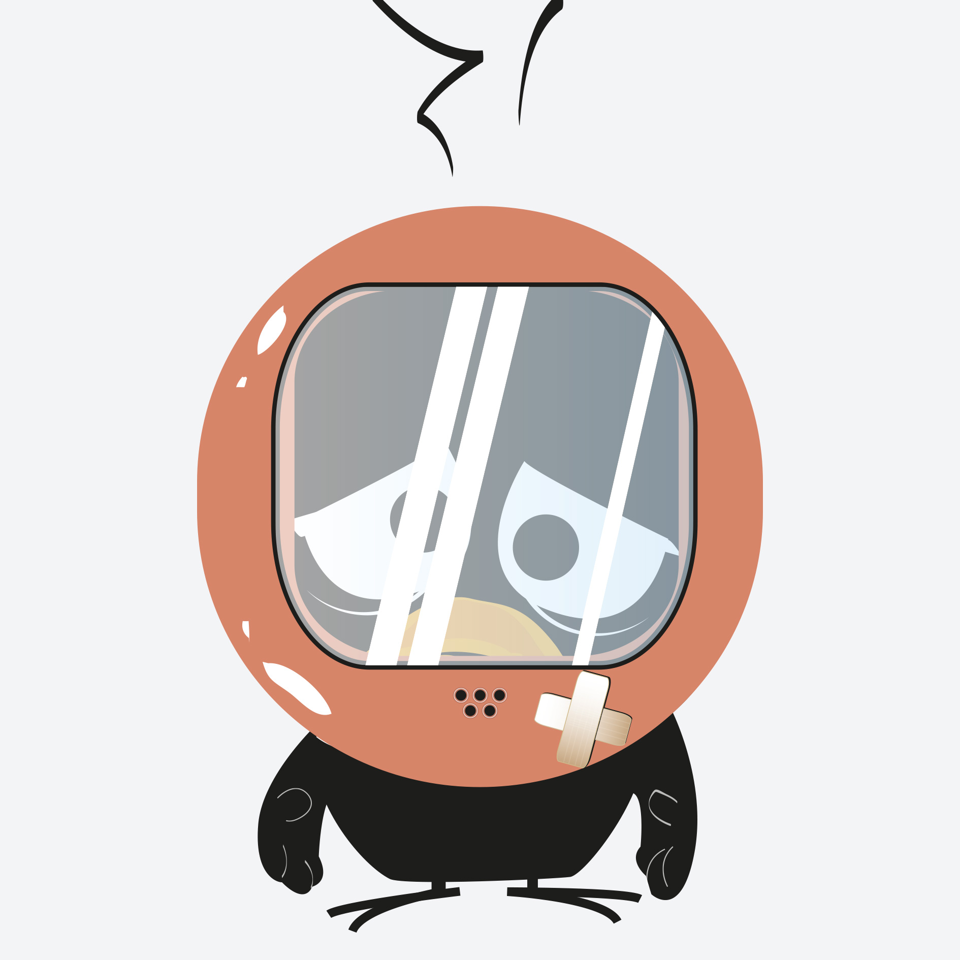 Calimero malchanceux Z'team - Illustration vectorielle