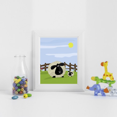 Illustration vectoriel - Famille Mouton