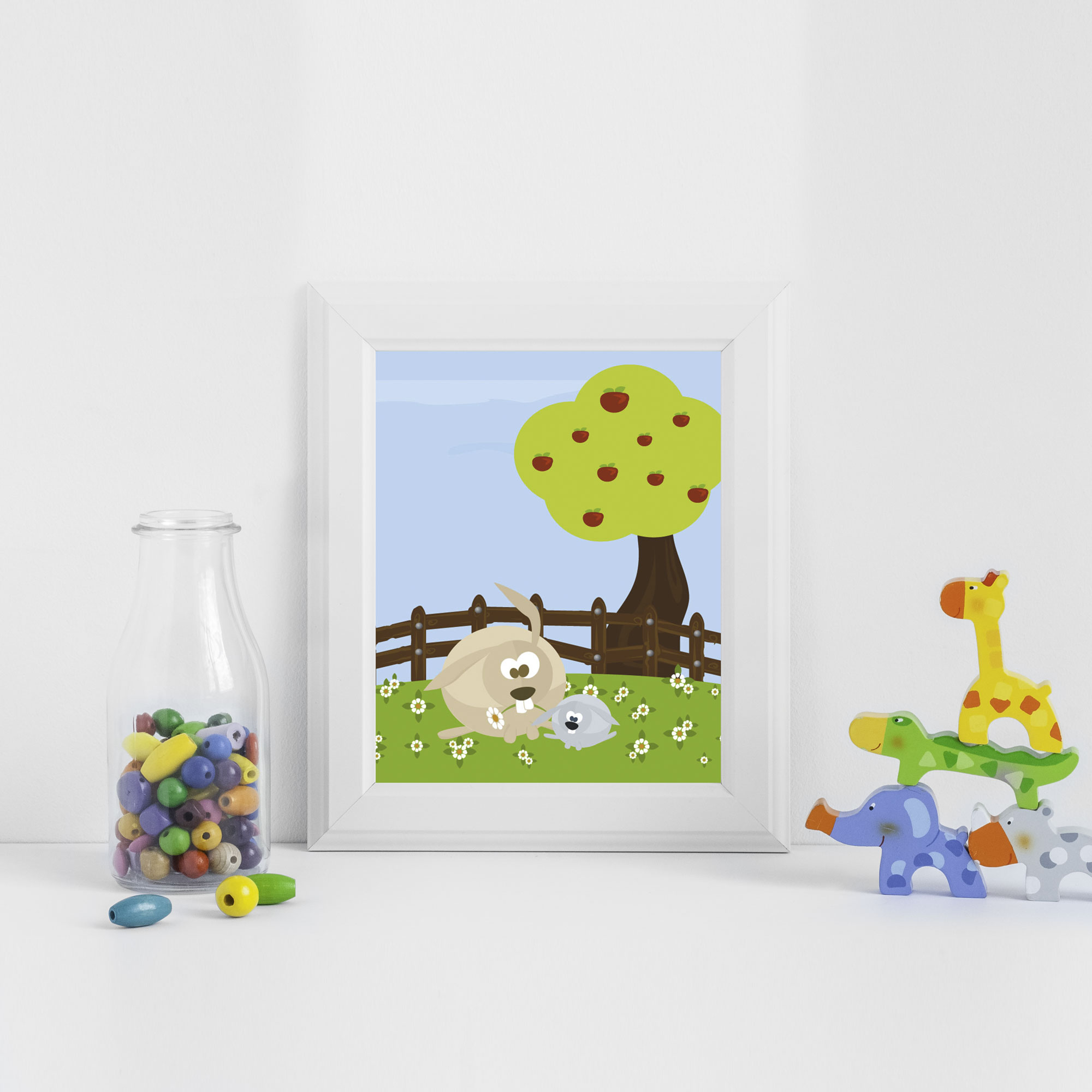 Illustration vectoriel - Famille Lapin