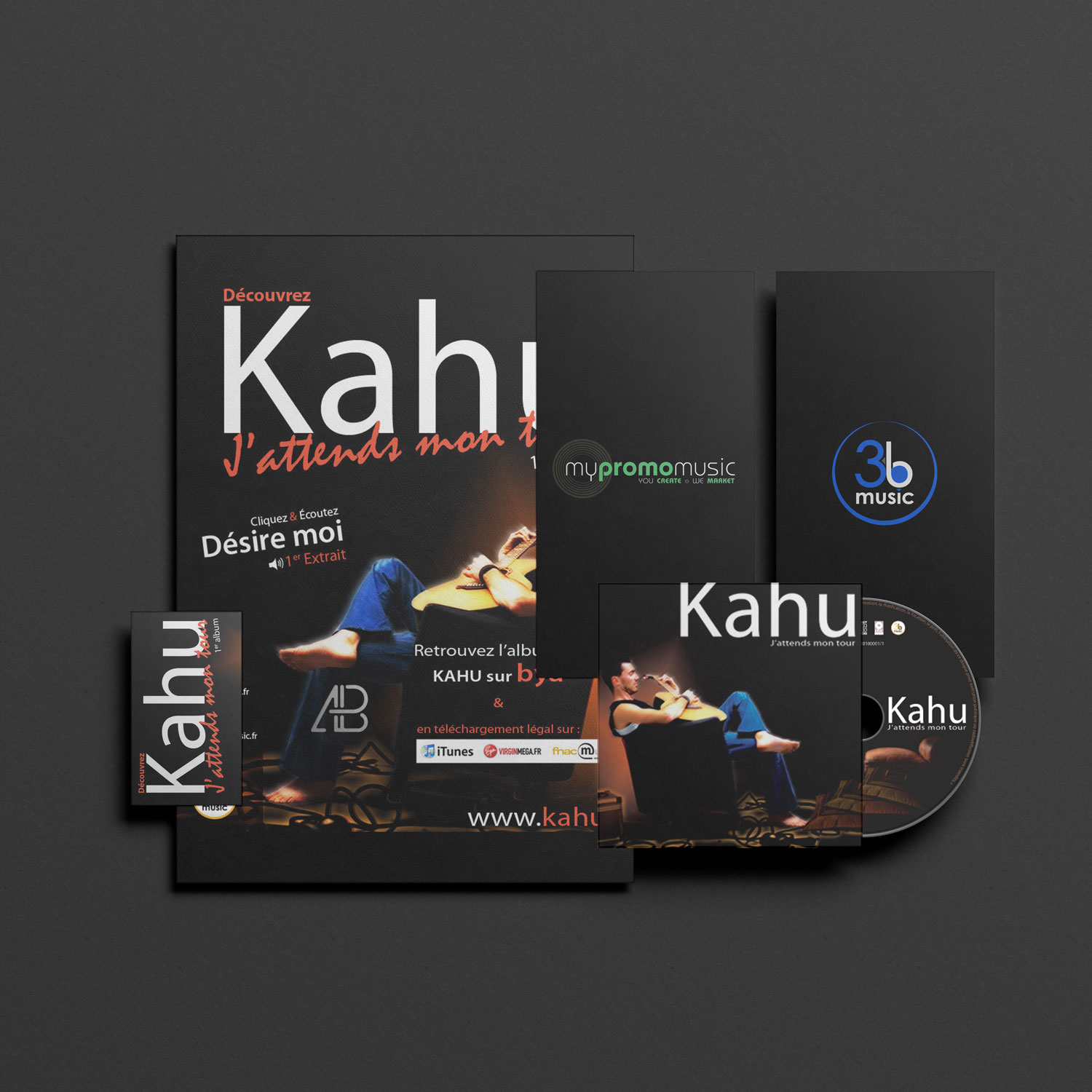 Kit de om KAHU - Pochette cd, communiqué de presse