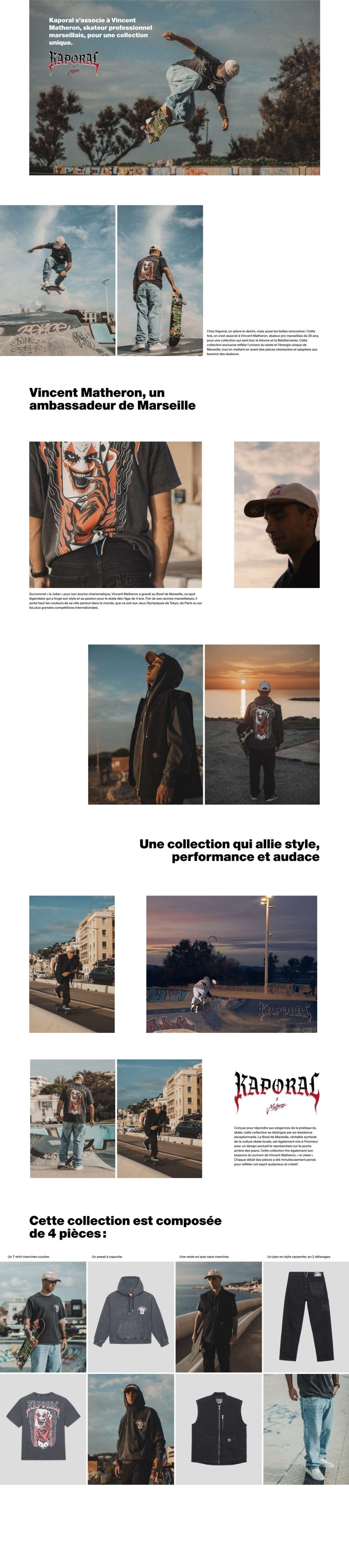 Kaporal x V. Matheron – UI design + intégration HTML/CSS