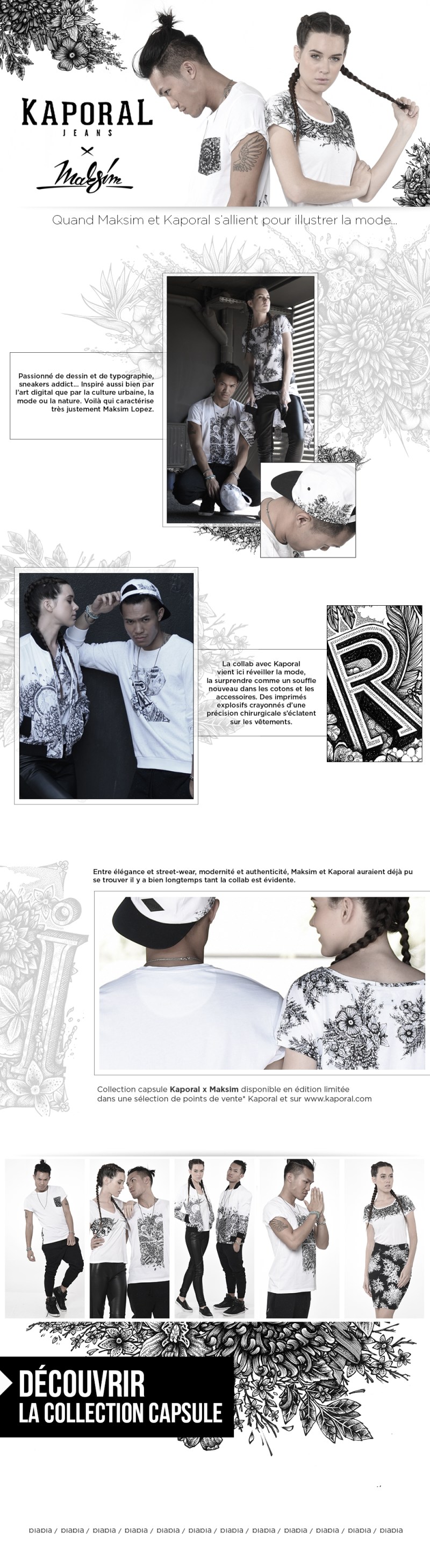 Kaporal x Maksim – Prise de vue + UI design + intégration HTML/CSS